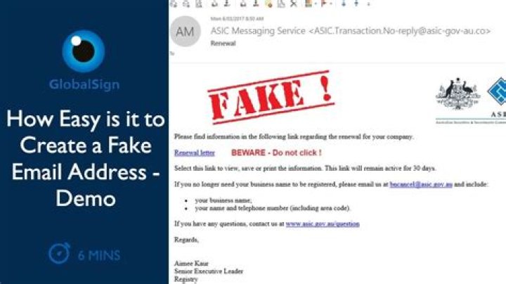 Can you fake email address?