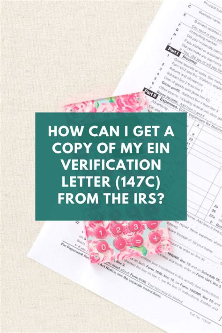 How can I get a copy of my EIN verification letter 147C from the IRS?