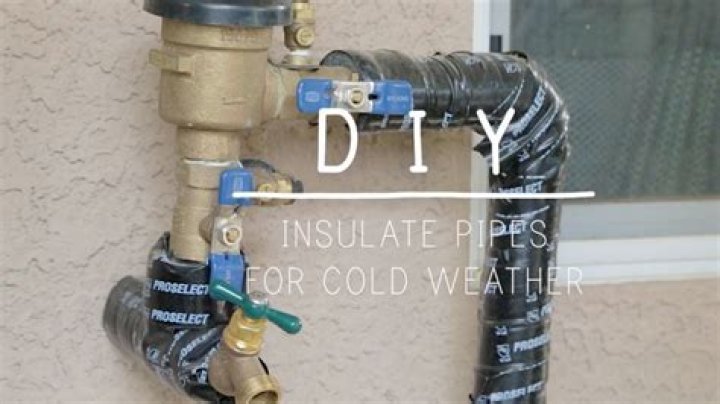 How do you insulate outside water pipes from freezing?