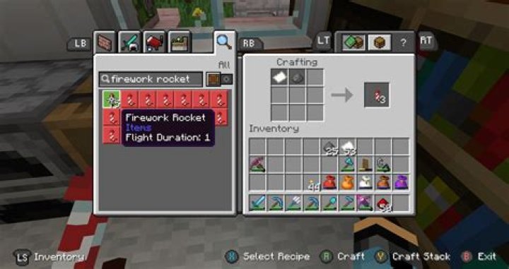 How do you make a colorful rocket in Minecraft?