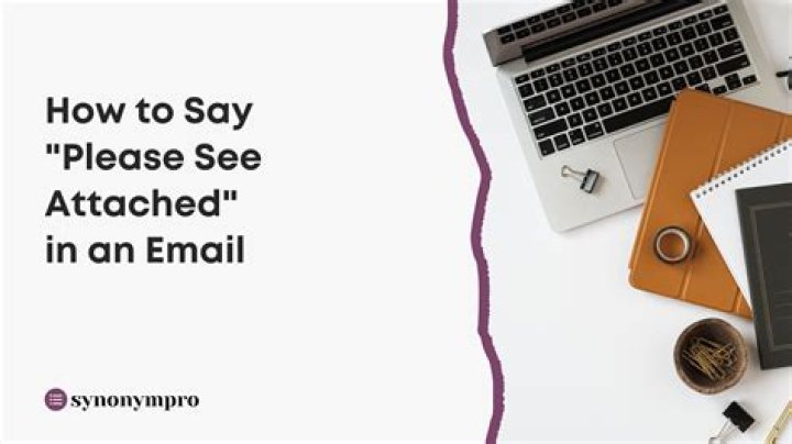 How do you say please see the attachment in an email?