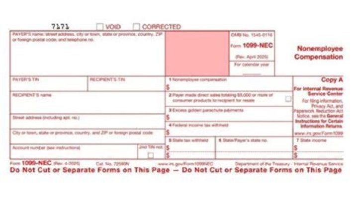 How many copies of a 1099 form go to the recipient?