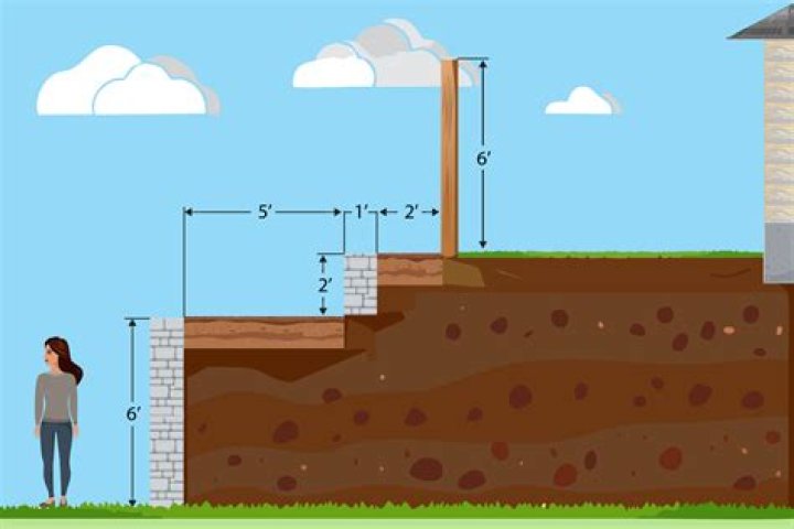 How tall should retaining wall be?