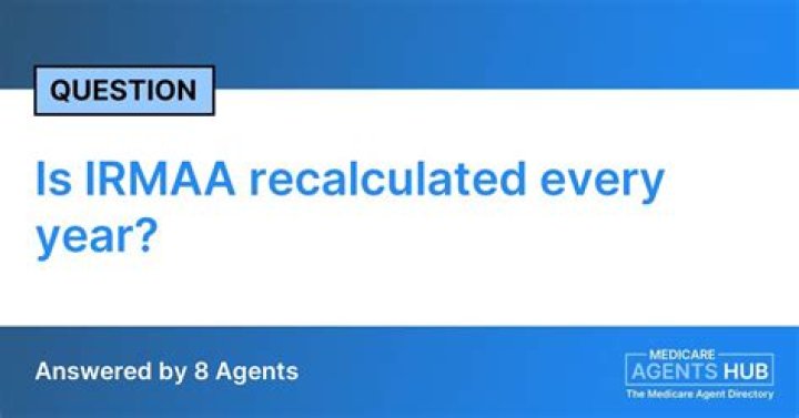 Is Irmaa recalculated each year?