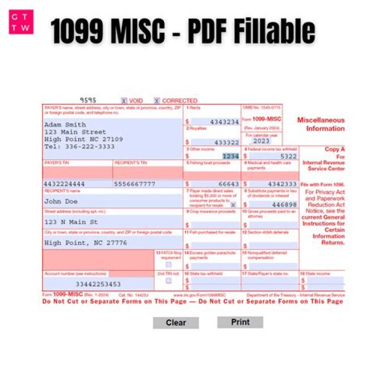 Is there a copy of the 2017 Form 1099 MISC?