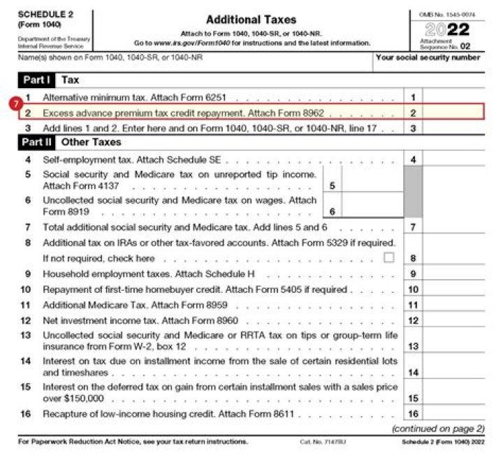 Is there a schedule 2 for 2019 taxes?