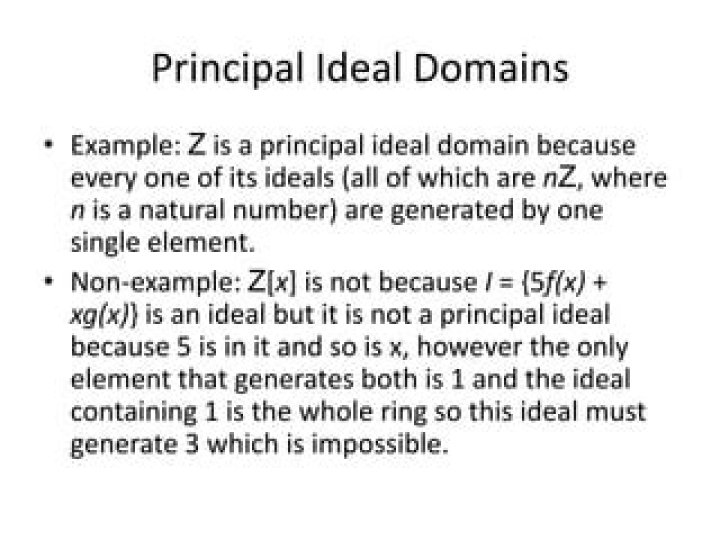 Is Z i a principal ideal domain?