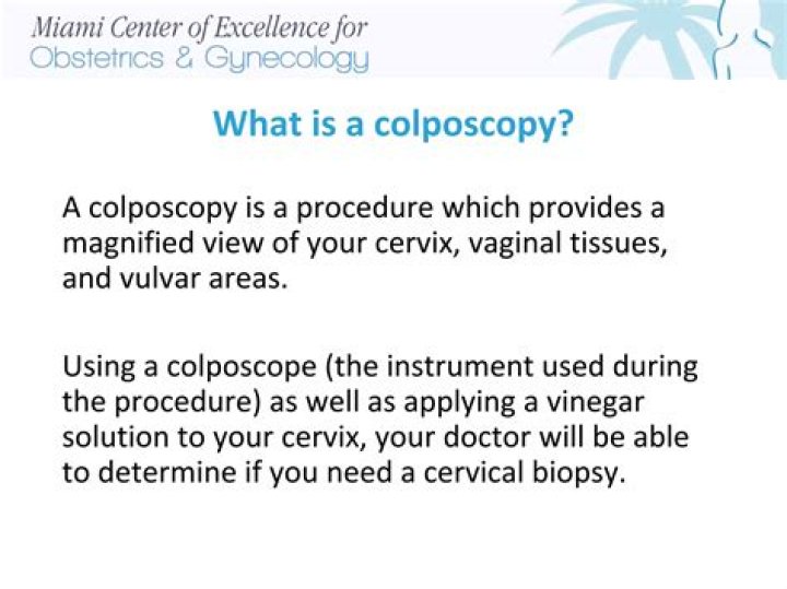 What do colposcopy results show?