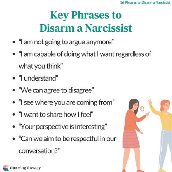 What do narcissists say during an argument?