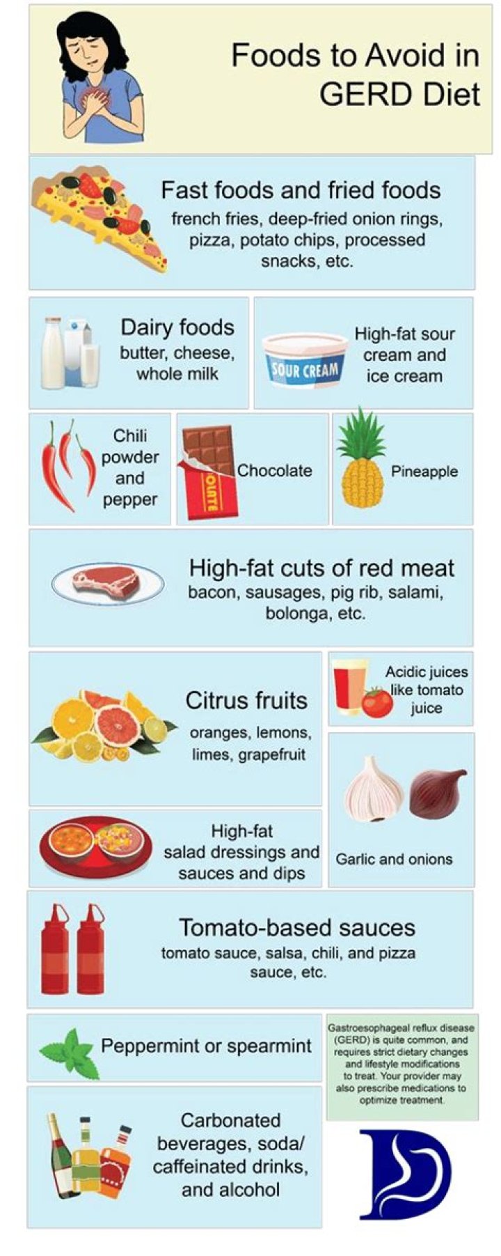 What foods are not good for Bell's palsy?