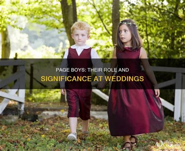 What is a page boy in a wedding?