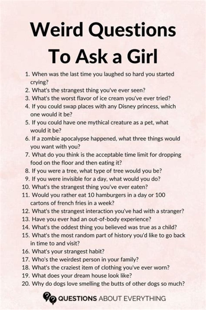 What is the most awkward question to ask a girl?