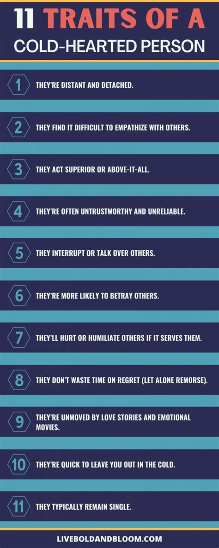 What makes a person cold-hearted?