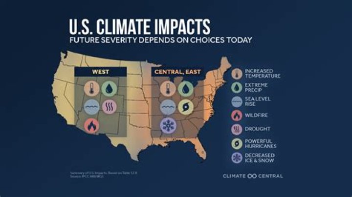What part of the US will be least affected by climate change?