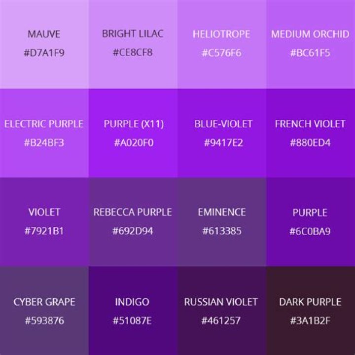 What RGB is purple?