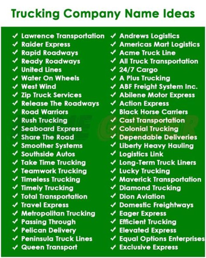 What type of business is a trucking company?