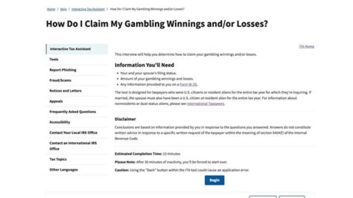 When can you claim gambling winnings?