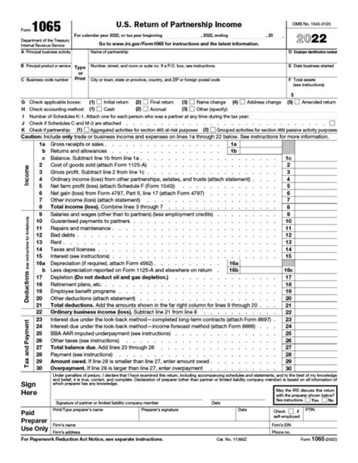 When do I need to update my partnership tax return?
