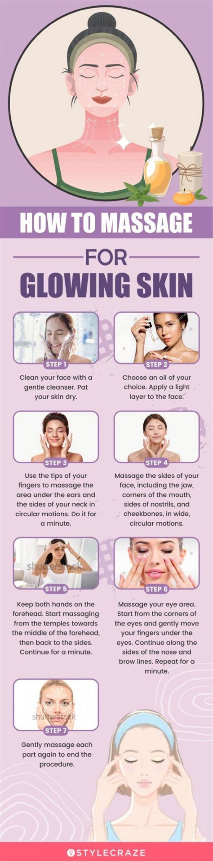 Which massage is best for glowing skin?