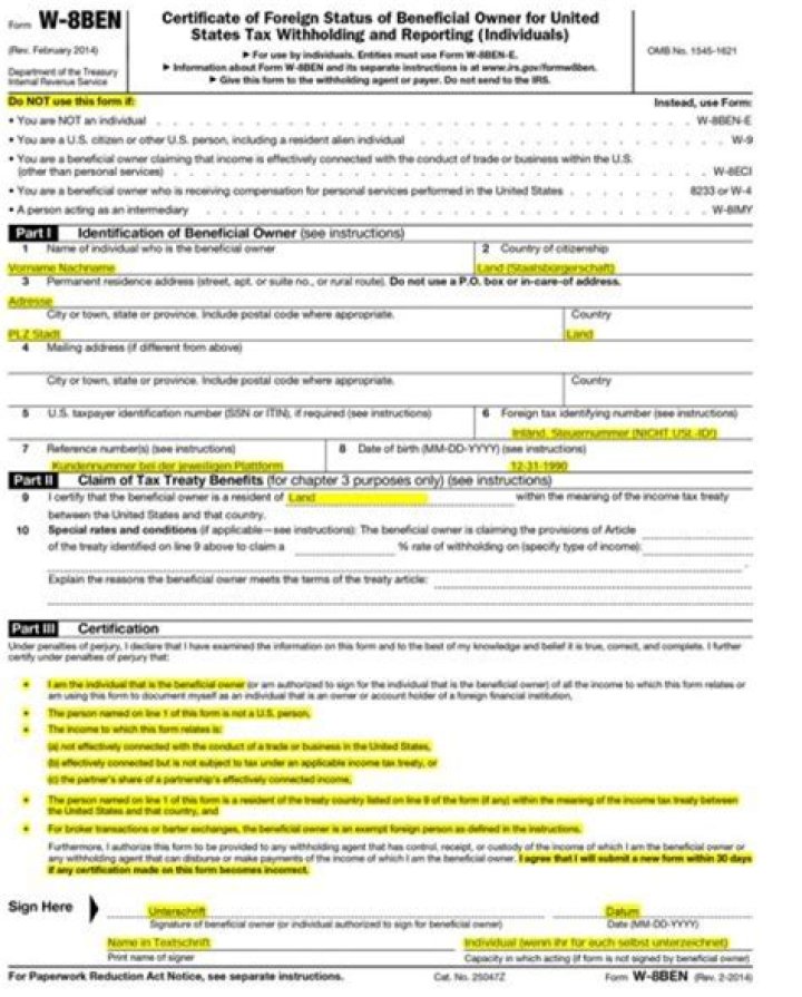 Who should fill out Form W-8BEN-E?