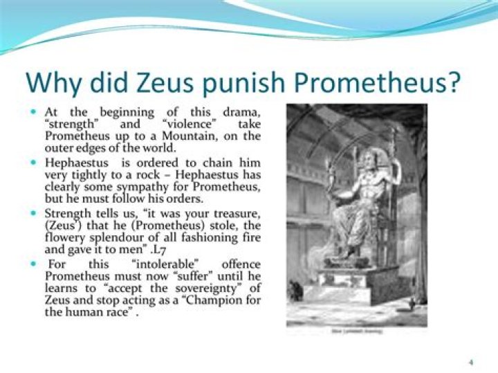 Why did Zeus punish Prometheus?