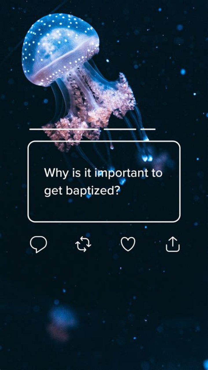 Why is it important to get baptized?